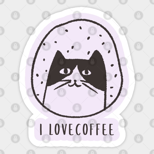 I love coffee Sticker by AA